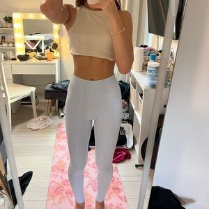 Lulu lemon wunder concrete blue leggings